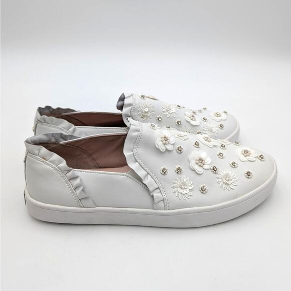 Kate Spade New York Louise Sneaker Shoes Women's White Floral Size US8.5M EU38.5 - Picture 3 of 13